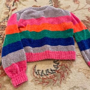 Multi colored rainbow sweater